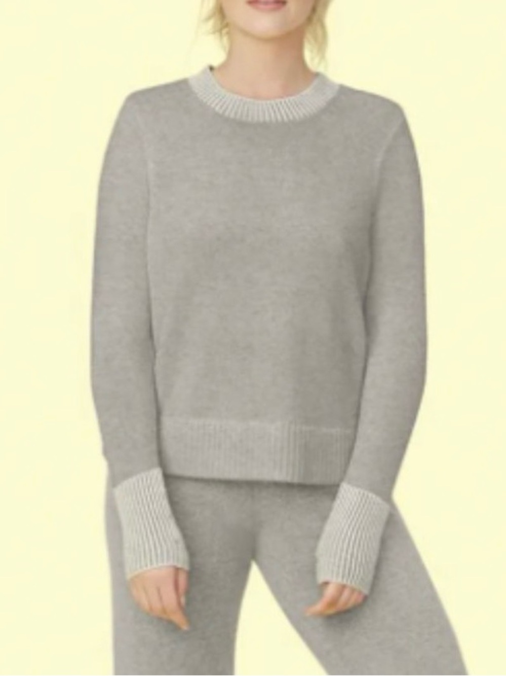 Summersalt cashmere blend Crew Sweater grey